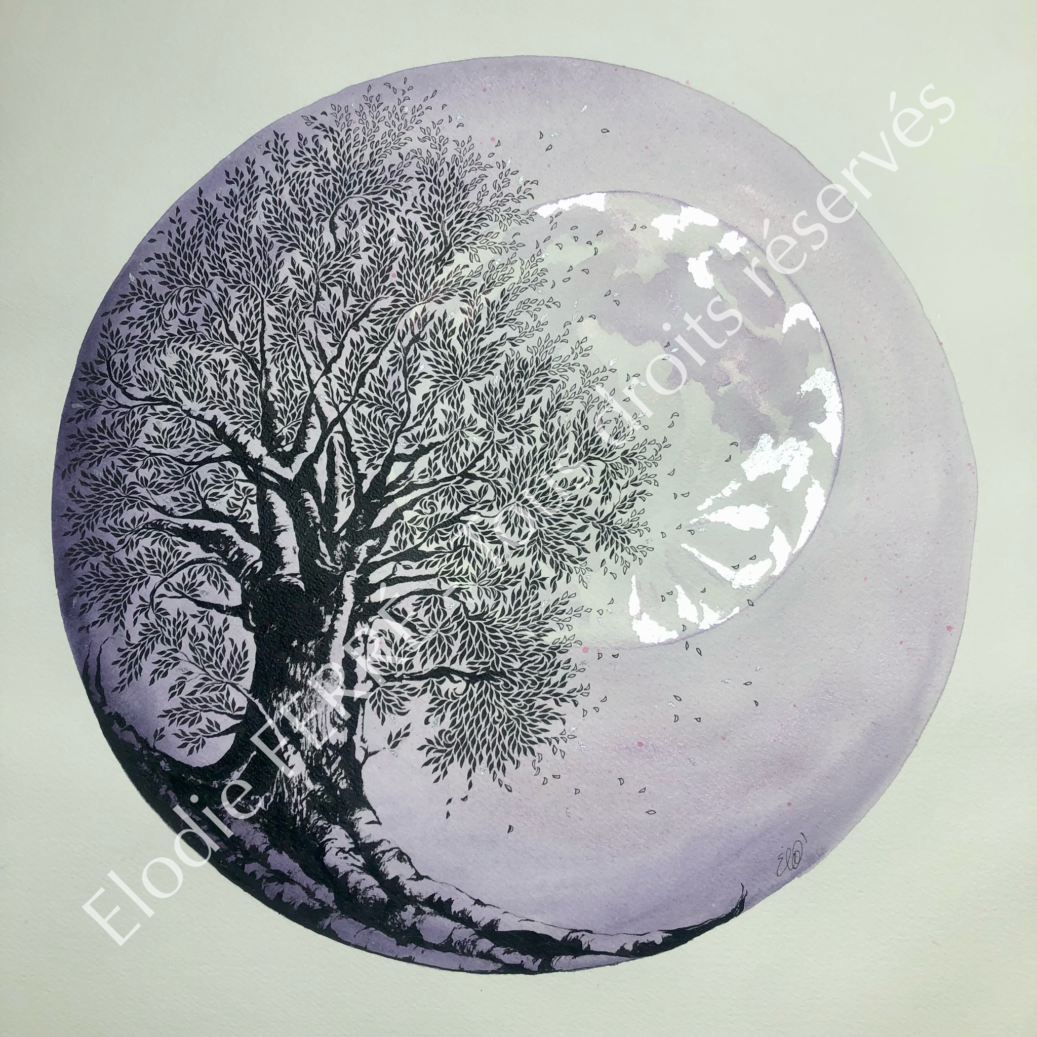 Aquarelle Arbre de Vie Aquarelle Arbre de Vie