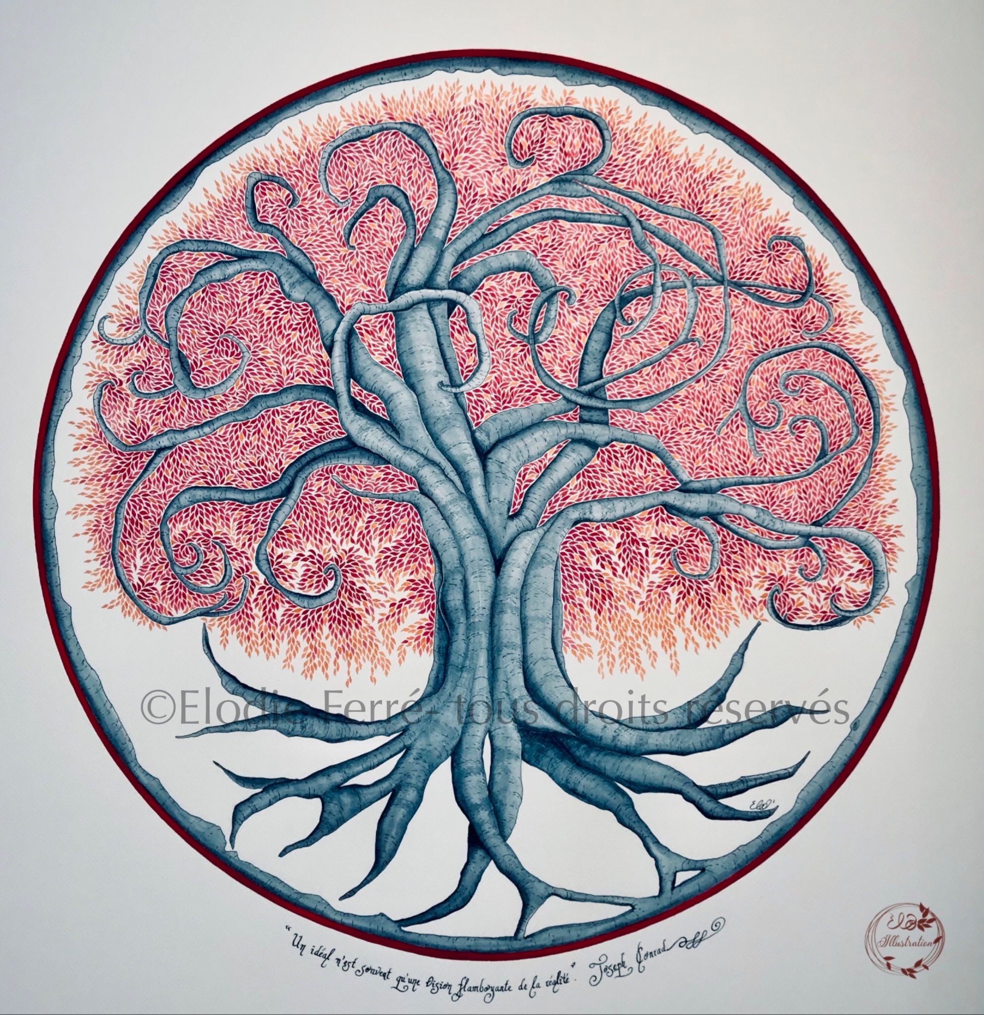 Aquarelle Arbre de Vie Aquarelle Arbre de Vie